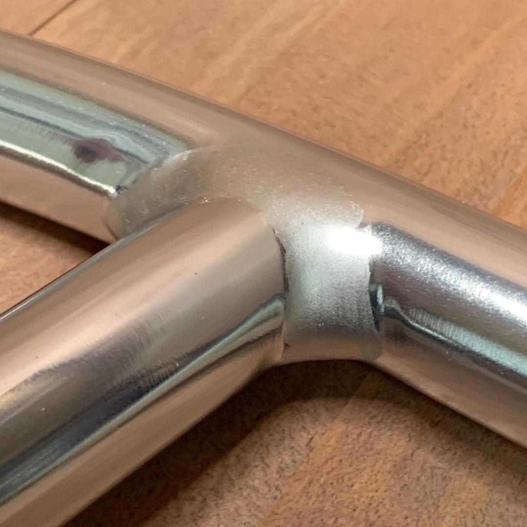 【新品】アルミ製 ステム一体型ハンドル シルバー 軽量&快適！