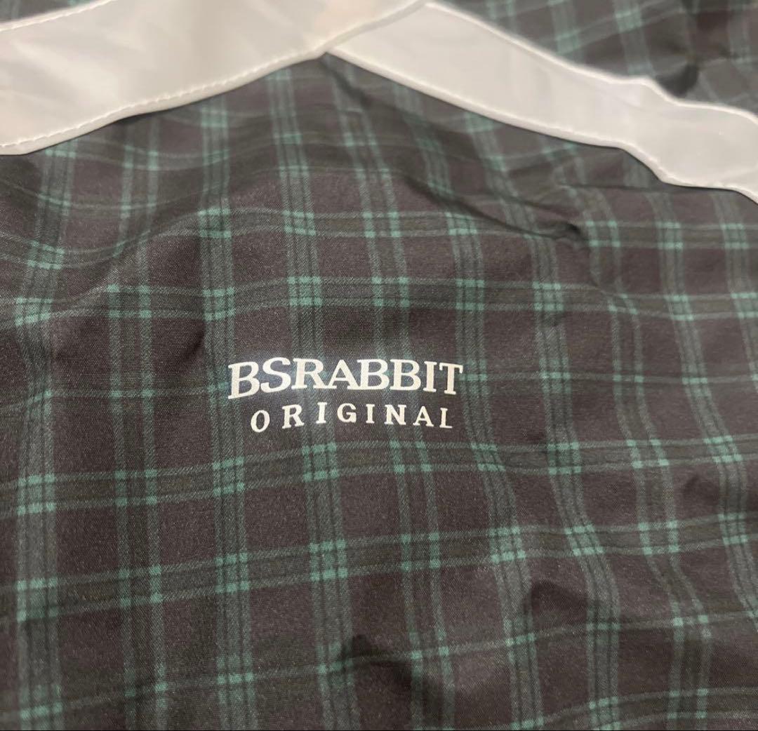 BSRABBIT スノーボードウェア 男性用 ブラック/グリーンチェック