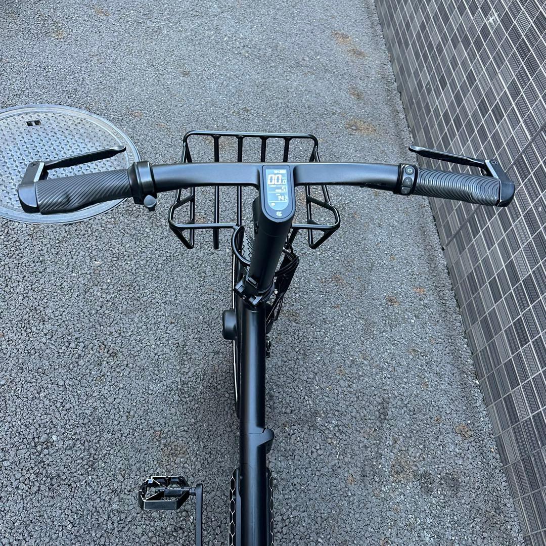 HONBIKE 電動アシスト自転車 前カゴ付走行142キロ