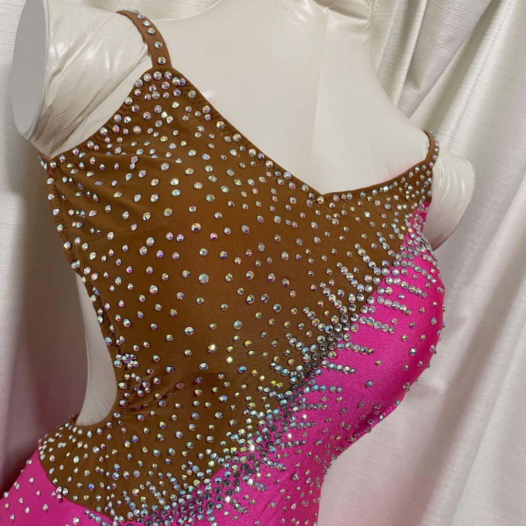 ラテンドレス S〜M 社交ダンスドレス デモ 競技会 胸パッド インナーパンツ