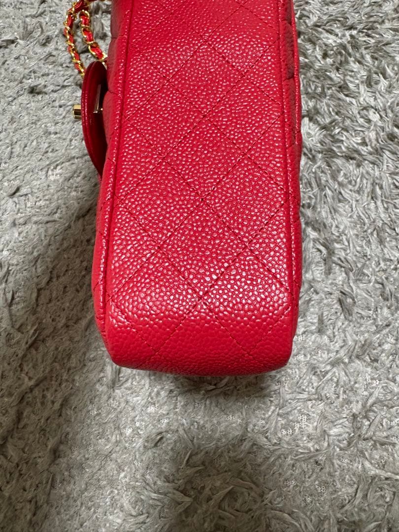 ⑧シャネル　レッド　チェーンバッグ　ノベルティ