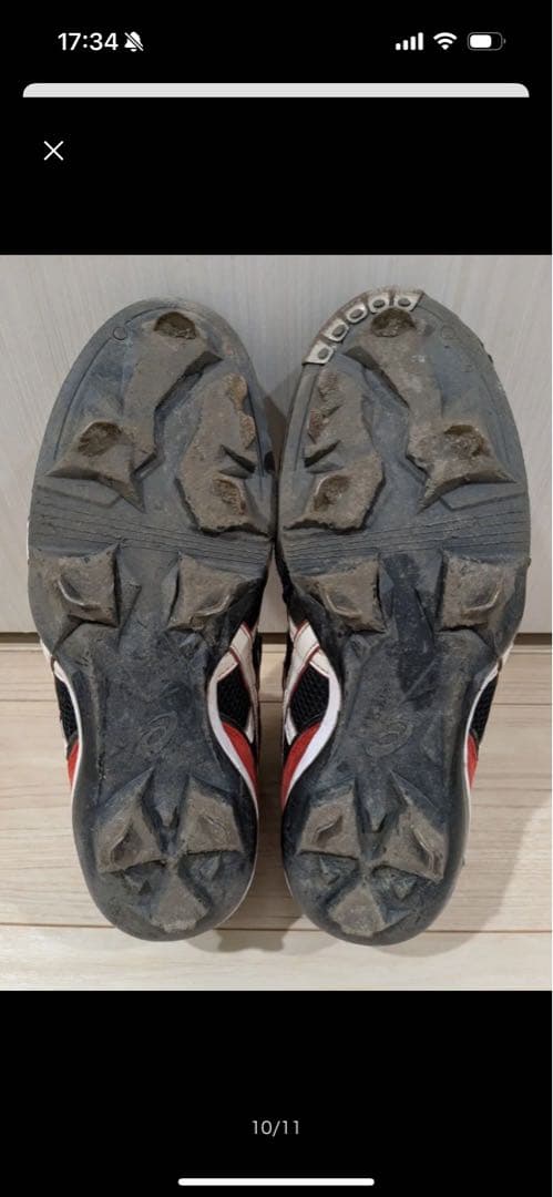 ASICS TOSHIBA 19 スパイクシューズ 黒/赤