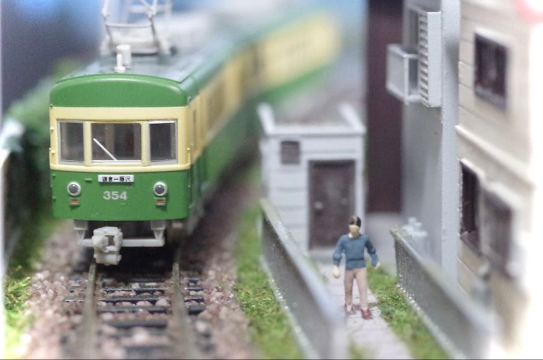 江ノ電 七里ヶ浜 行合川鉄橋 鉄道ジオラマ展示台 Nゲージ 鉄道模型 ジオコレ