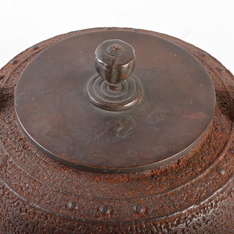 煎茶道具　鋲打文　鉄瓶　鉄釜　M　R5868