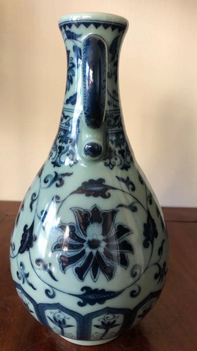 中華陶瓷 稀少双耳花瓶 台北早期任克重监製 年代品 美術品 古董品 收藏品