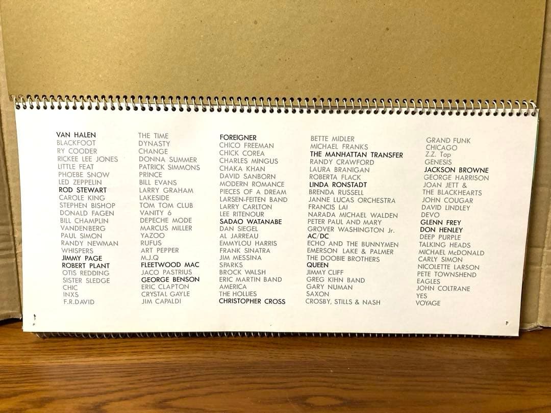 1984 カレンダー wea-way ヴァンヘイレン QUEEN AC/DC