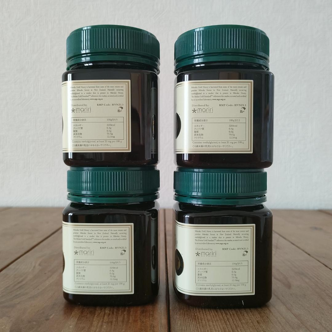 マヌカハニー マヌカゴールド（MGS8+ / MGO200+）250g 4点