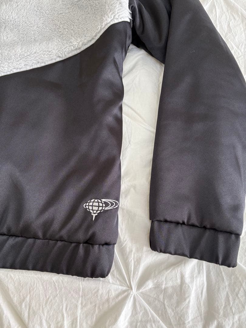 BEAMS GOLF ボア切替サテンブルゾン フード付き ビームスゴルフ アウタ