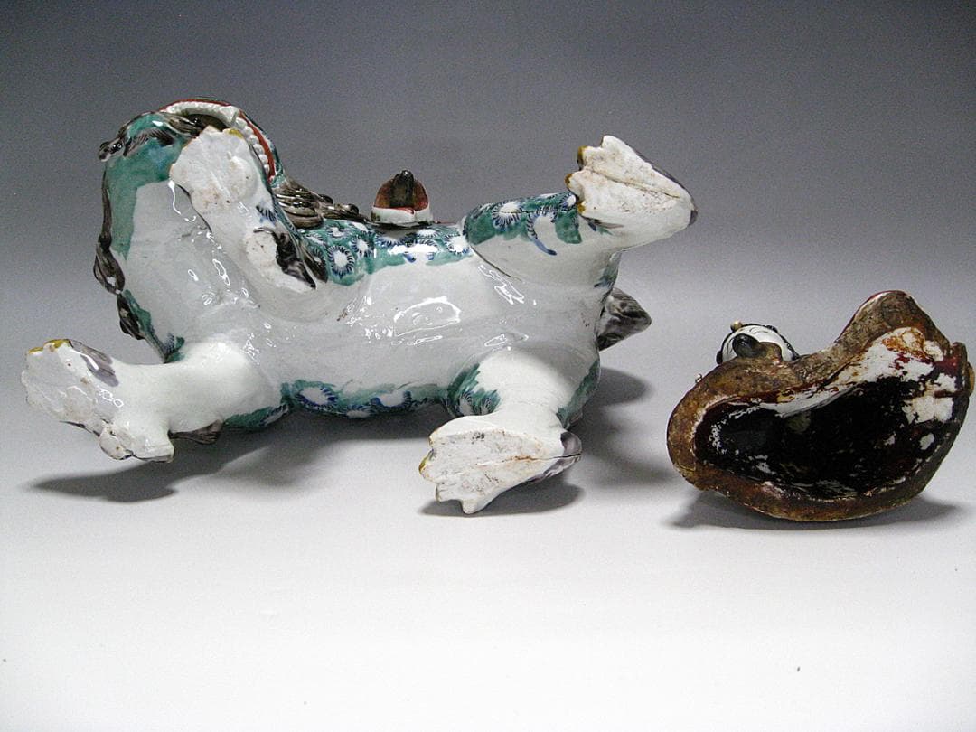 #江戸期 #古九谷 #色絵 #文殊菩薩像香炉 #茶道 #香道 #仏教美術 #古玩