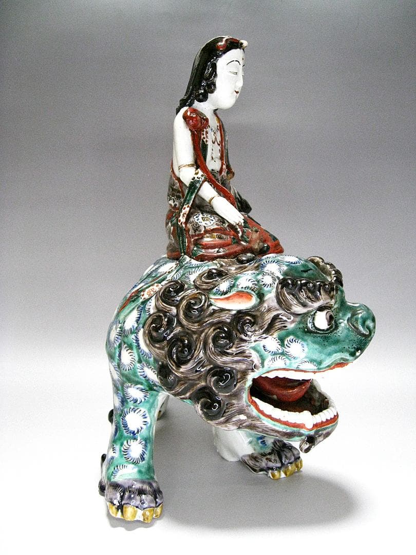 #江戸期 #古九谷 #色絵 #文殊菩薩像香炉 #茶道 #香道 #仏教美術 #古玩