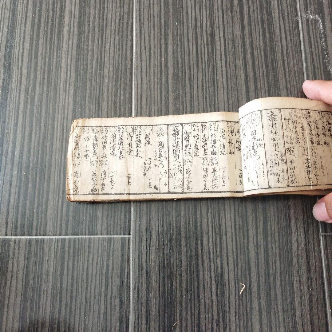 金山大盛　文化文政　古書　諸国御役人　江戸時代