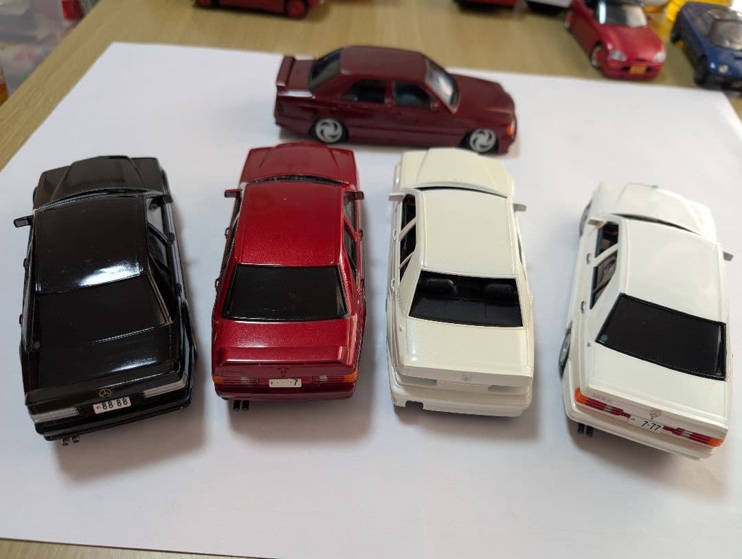 1/24、組み立て済、ベンツ190E ジャンク、5台セット