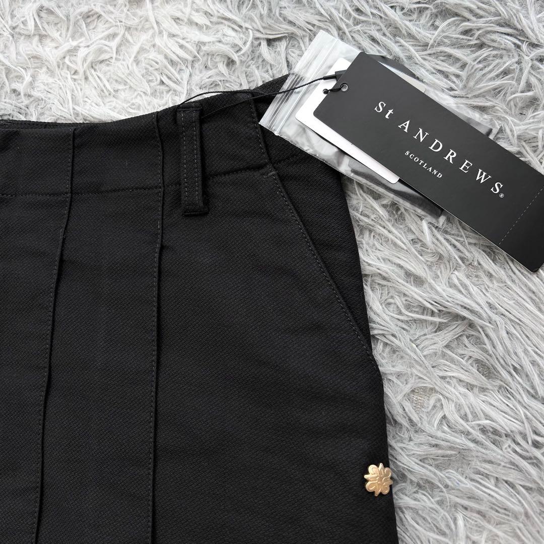 新品　セントアンドリュース　スカート　プリーツ　ストレッチ　秋冬　グレー　L