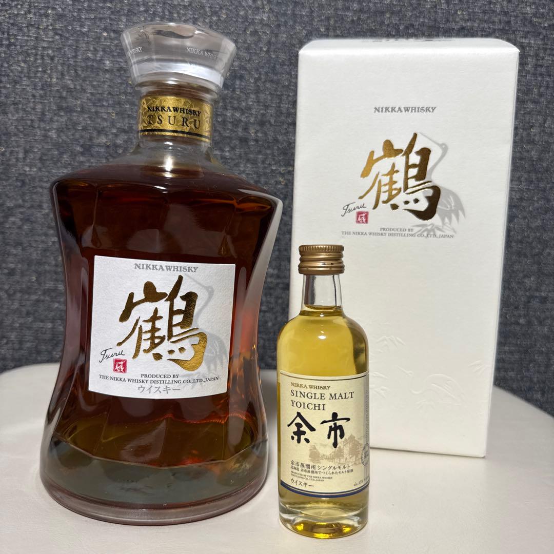 ニッカウイスキー 鶴 700ml シングルモルト余市50mlをサービス