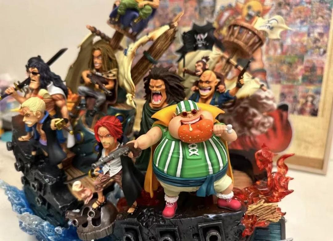 ワンピース YZ 赤髪海賊団 EX版 9点 ガレージキットスタチュー フィギュア