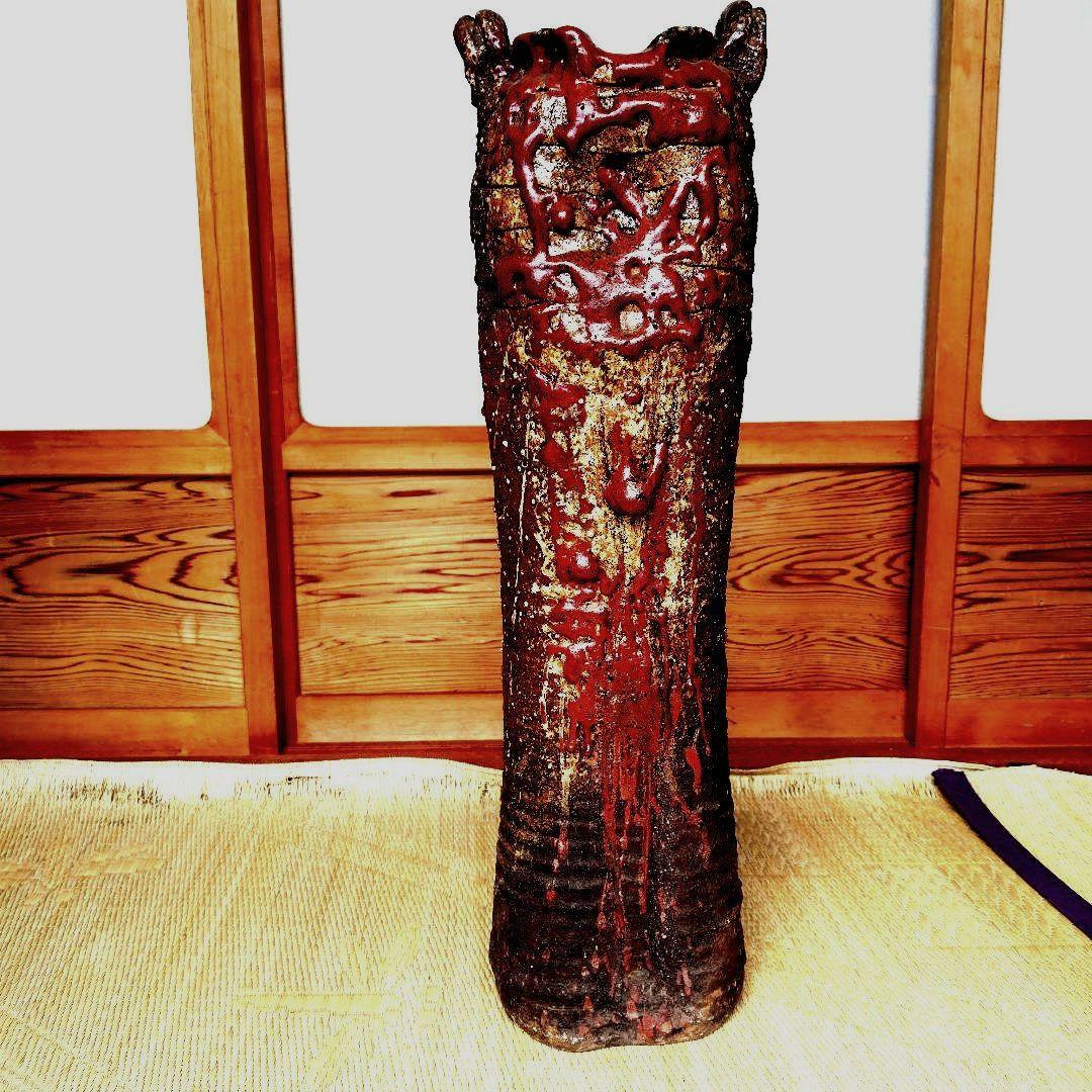 赤茶色の持ち手付き陶器