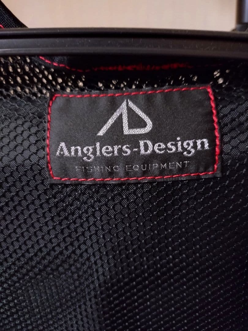 Anglers-Design フィッシングベスト ブラック/レッド