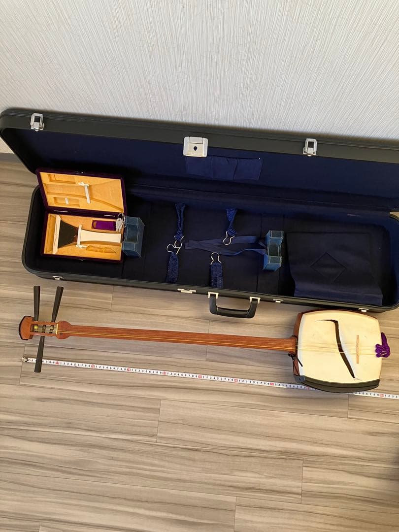 三味線 、中棹、バチ、ハードケースセット 弦楽器