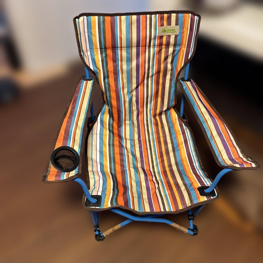 ロゴス、ストライプ アウトドアチェア