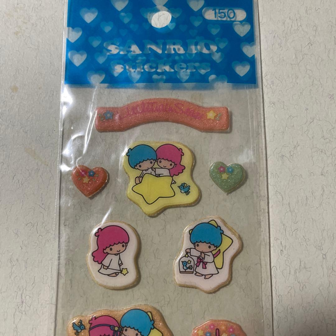 サンリオ　当時物　リトルツインスターズ　キキララ　スポンジシール　日本製