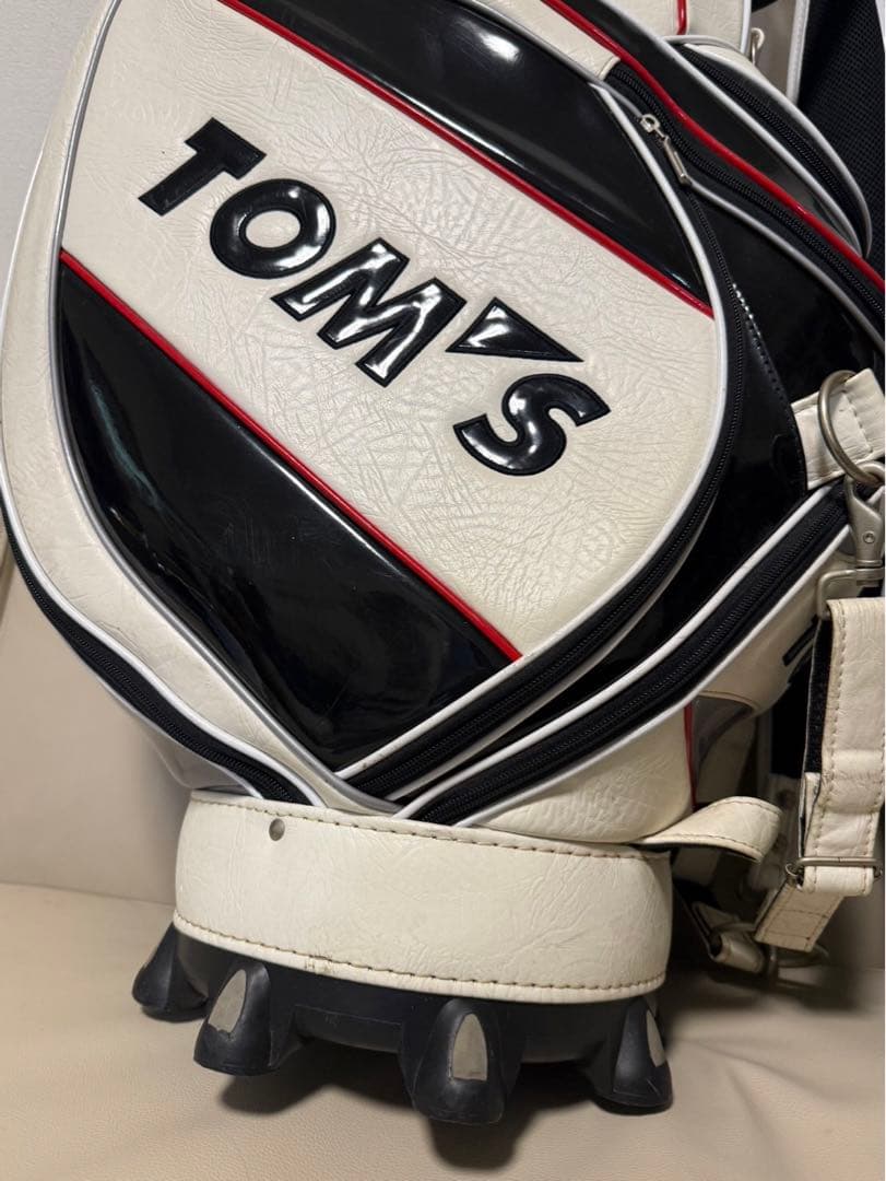 【送料込み】希少ゴルフバッグ　トムス　3点式ショルダー　高級キャディバッグ