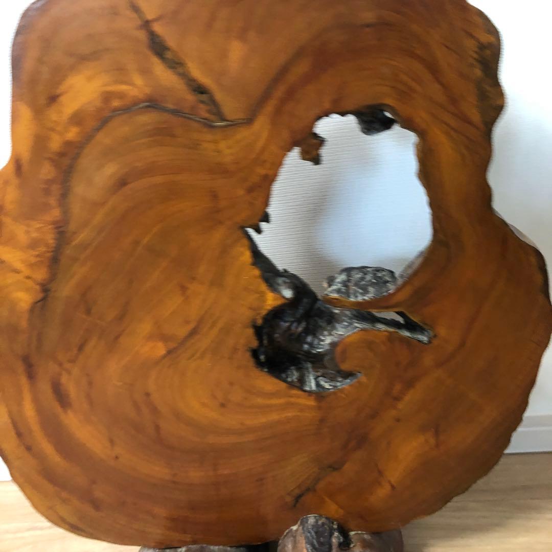 衝立　自然木一枚板の衝立　置物　骨董品