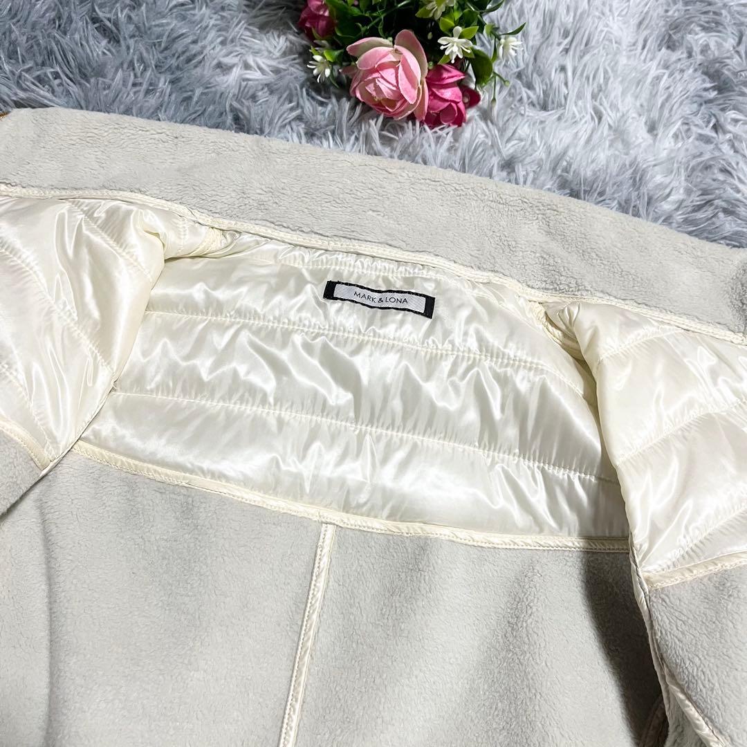 MARK&LONA 中綿フリースジャケット　ナイロン　切替　ブルゾン　38