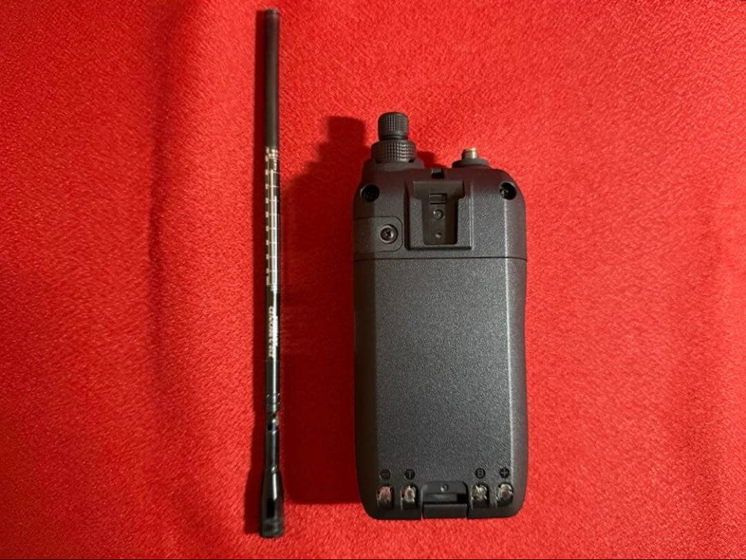 ICOM IC-R15（受信改造済）+乾電池ケース+ソフトウェア+ロッドアンテナ