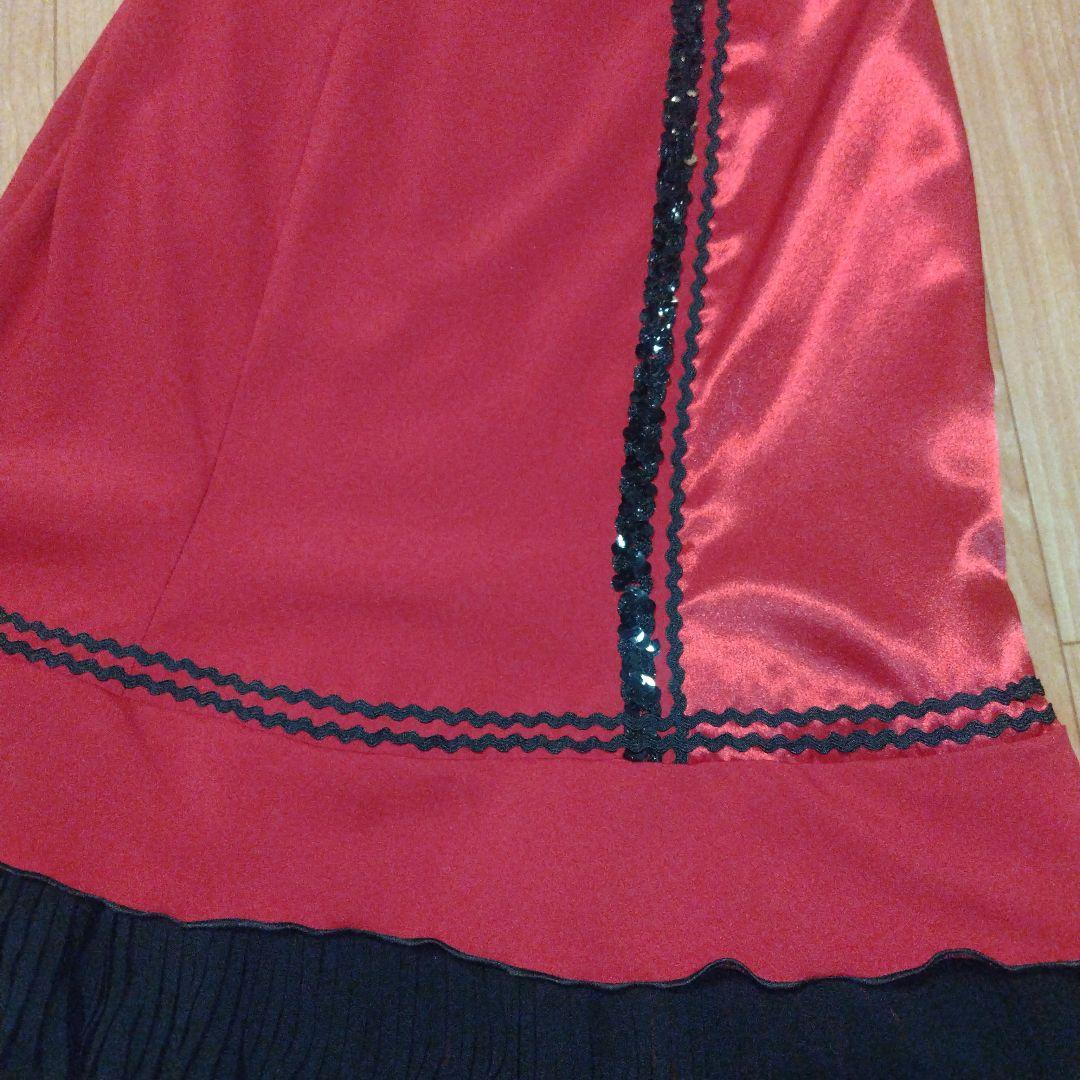 SONIA JOHNESフラメンコ衣装 赤黒ファルダ スカート