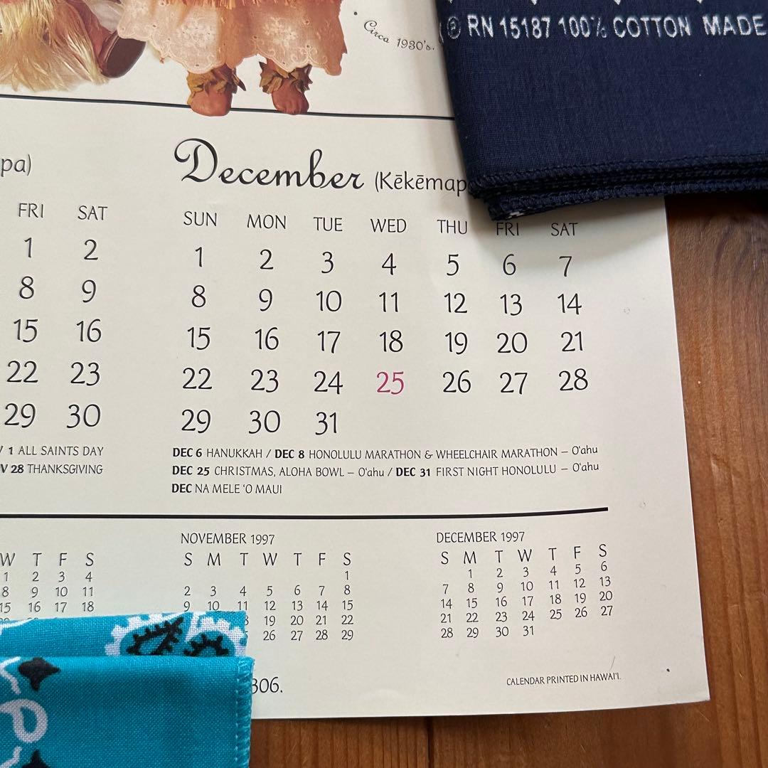 96年旧ロゴHAWAIIAN AIRハワイアン航空オリジナルカレンダーポスター4