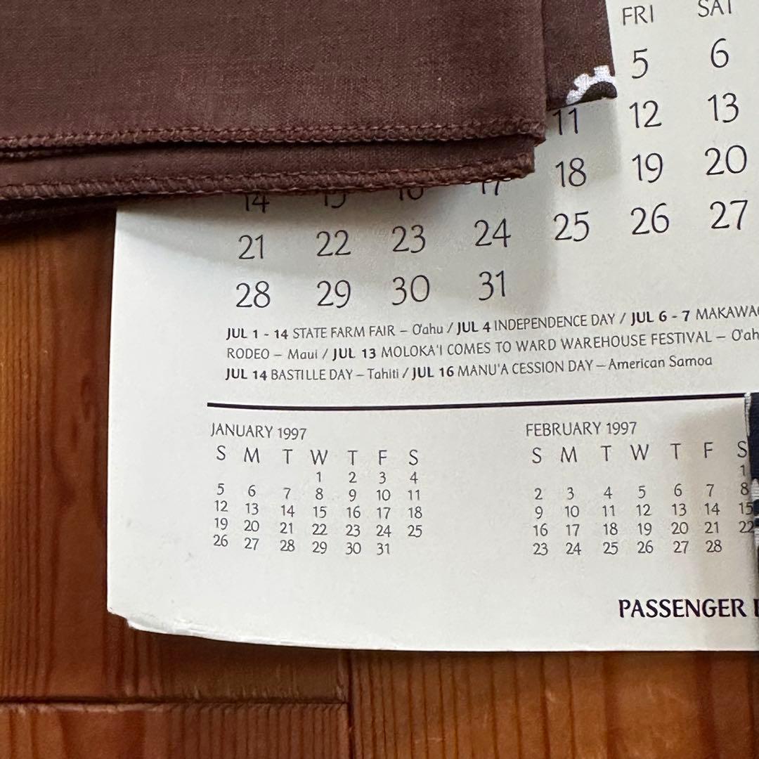 96年旧ロゴHAWAIIAN AIRハワイアン航空オリジナルカレンダーポスター4