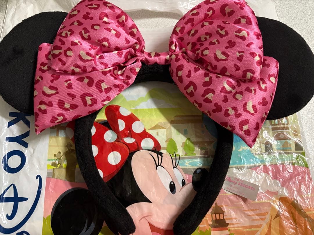 【大人気♡レア】カチューシャ ミニー ヒョウ柄 レオパード ピンク 2つセット