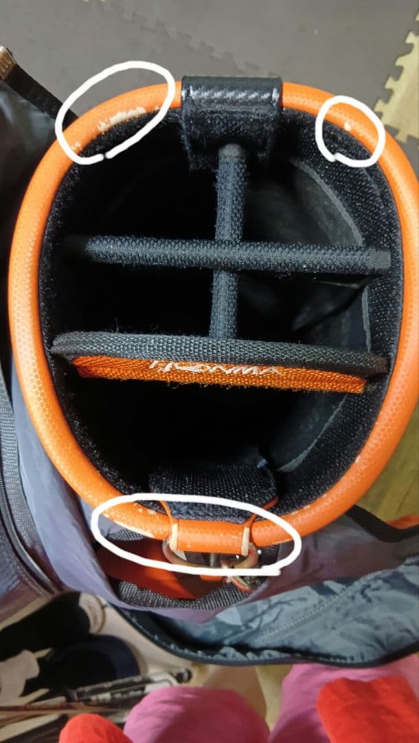 HONMA キャディバッツ ゴルフバッグ オレンジ＆ブラック　男女兼用９インチ