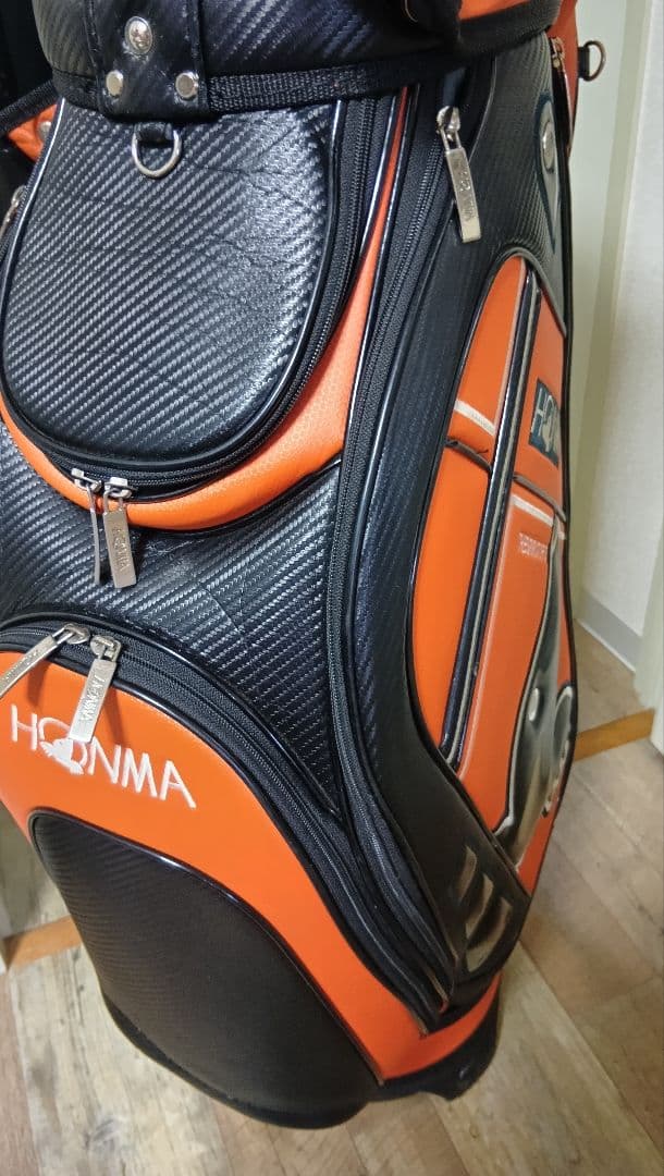 HONMA キャディバッツ ゴルフバッグ オレンジ＆ブラック　男女兼用９インチ