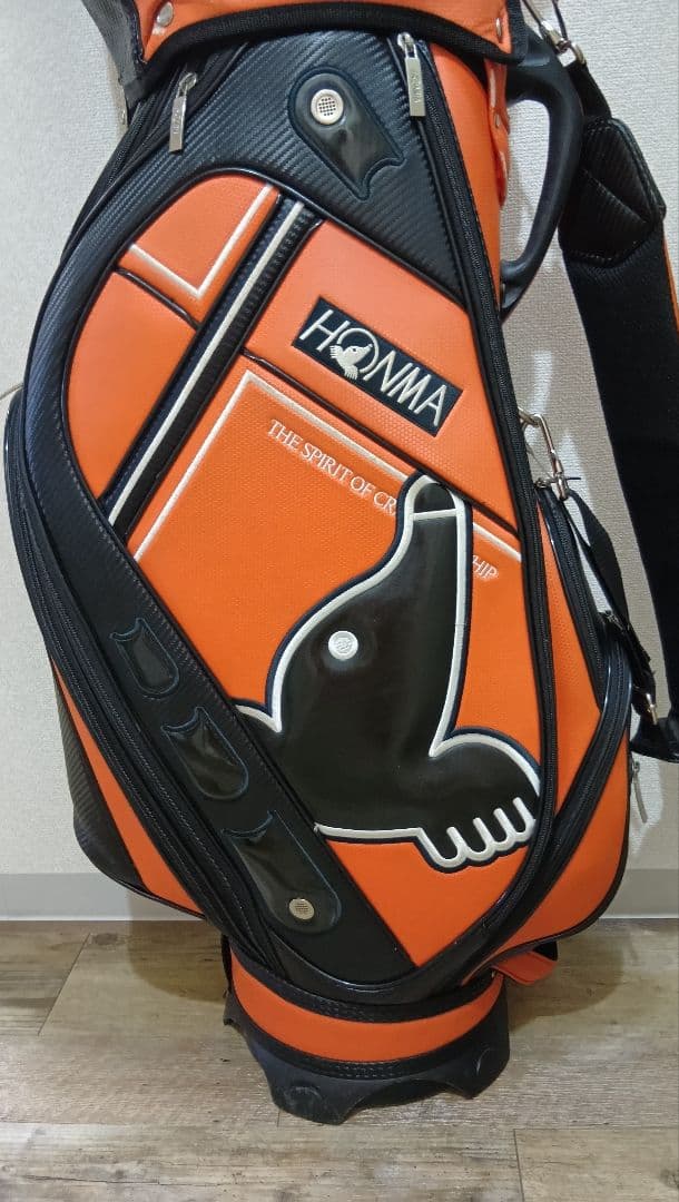 HONMA キャディバッツ ゴルフバッグ オレンジ＆ブラック　男女兼用９インチ