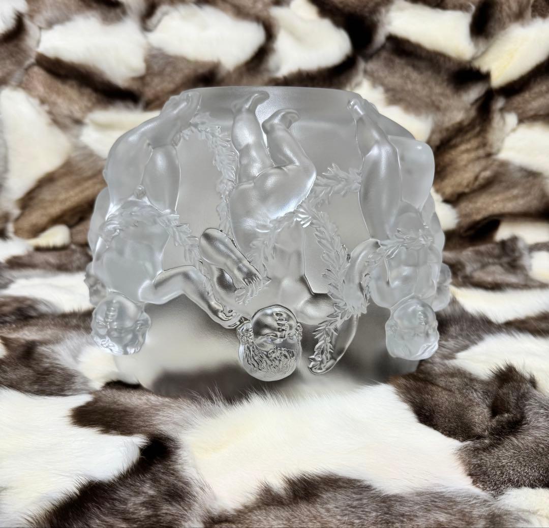 幅31.5cm LALIQUE ラリック　リュクサンブールベース 花瓶