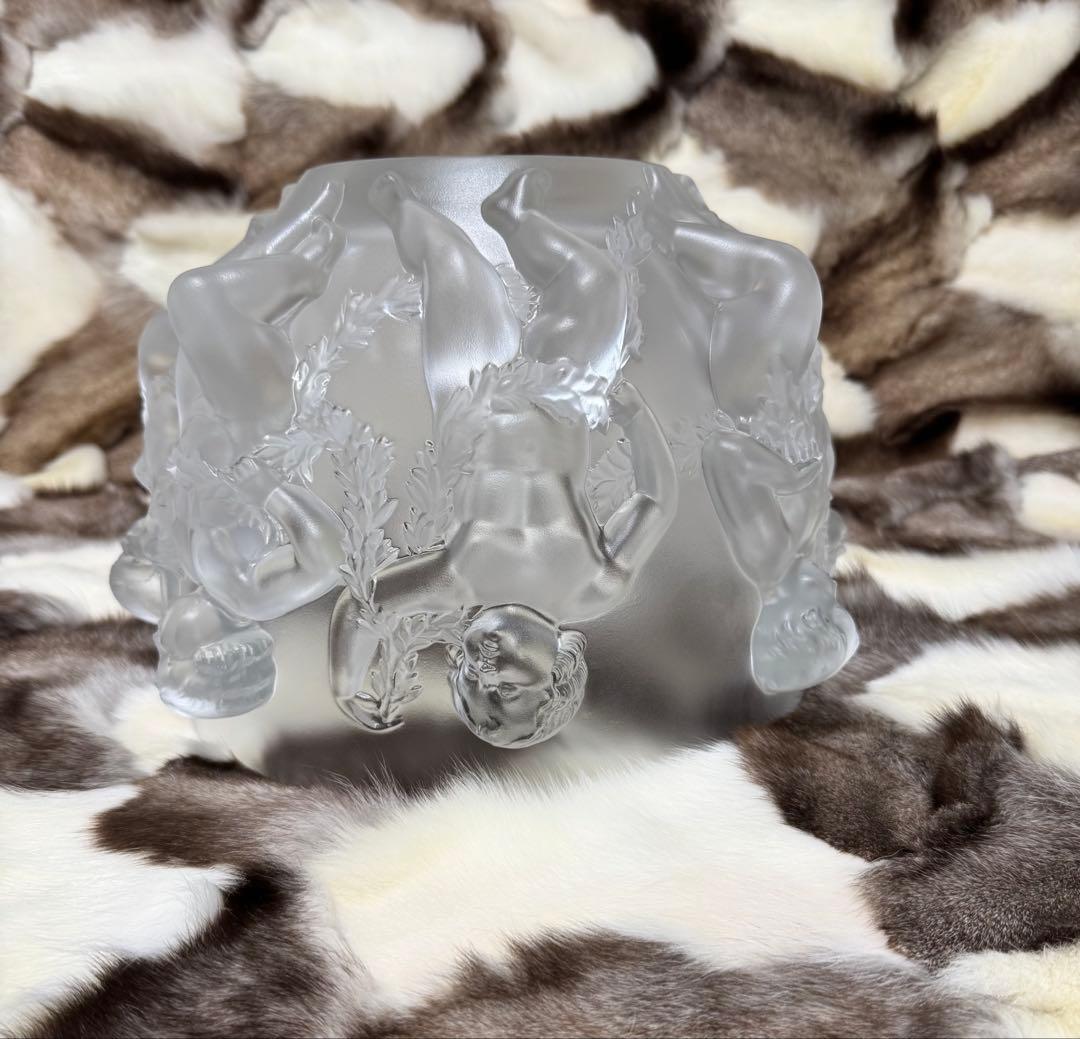 幅31.5cm LALIQUE ラリック　リュクサンブールベース 花瓶