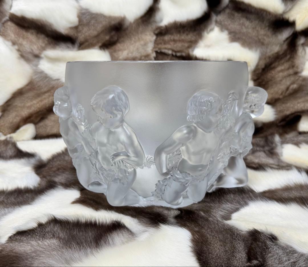 幅31.5cm LALIQUE ラリック　リュクサンブールベース 花瓶