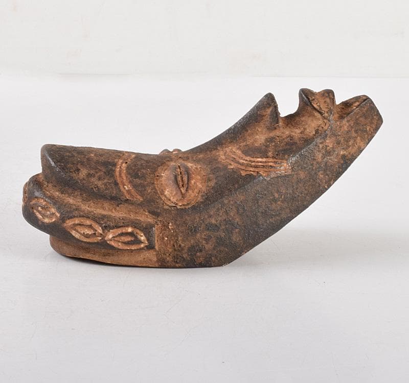 古い木彫面　バリ島　インドネシア　アフリカン　時代箱　M　R5007