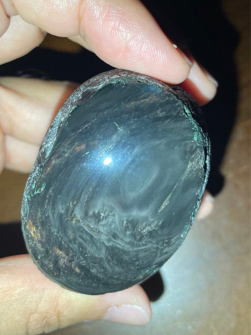 研磨品　十勝石玲瓏　マホガニーオブシディアン　ゴールデンレインボーシラー