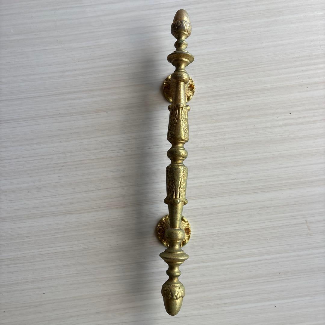 WA0261-03GO ドアハンドル 木ネジ止 ゴールド 400