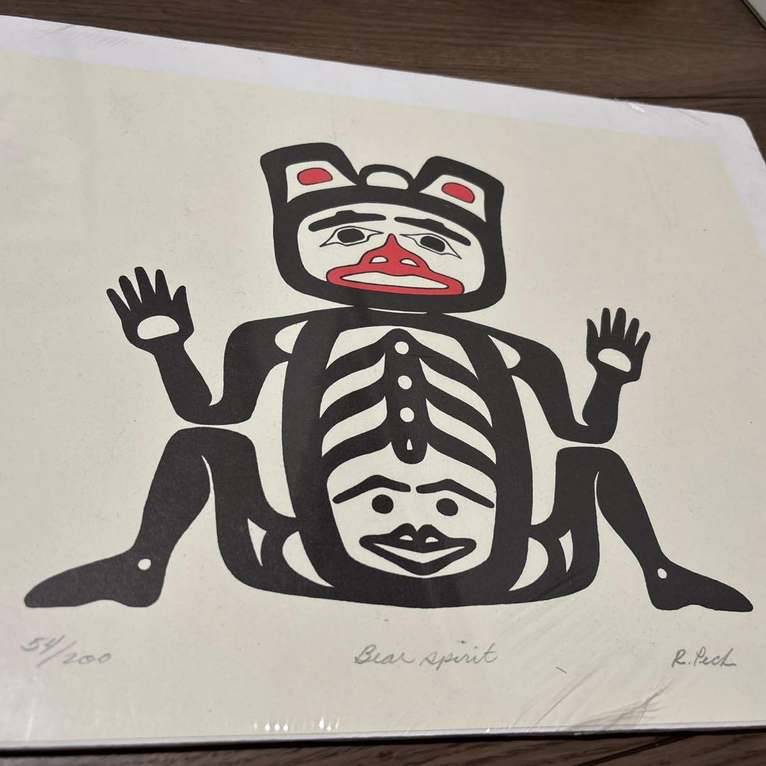 アラスカ　部族　ネイティブアメリカン　原画　アート2枚