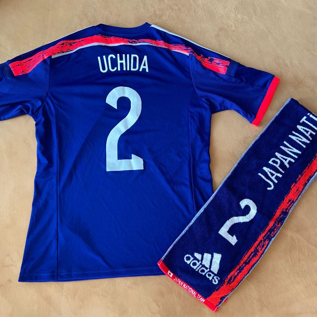 日本代表　内田選手ユニフォーム　タオルマフラー　サイン色紙　以上3点