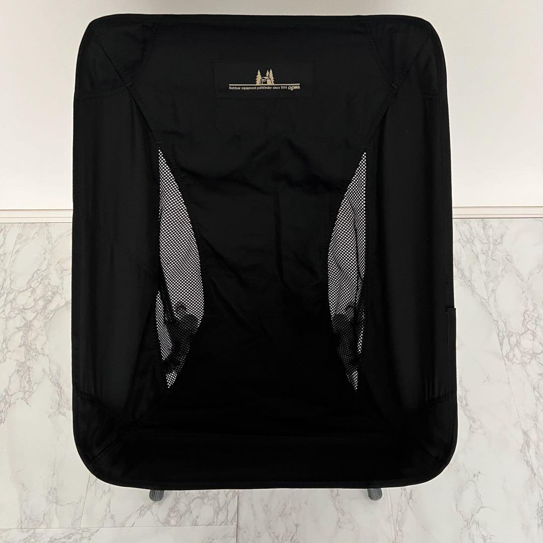 オガワ　ツーアングルチェアS　椅子　アウトドアチェア　キャンプ　ペア　黒