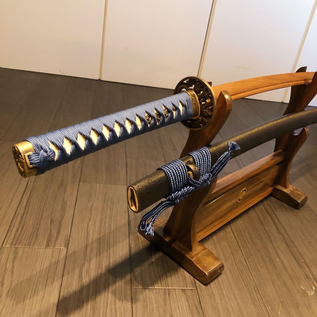 希少品　高級模造刀　ローズウッド　木刀　鞘付き木刀　拵え　高級居合刀　刀剣武具