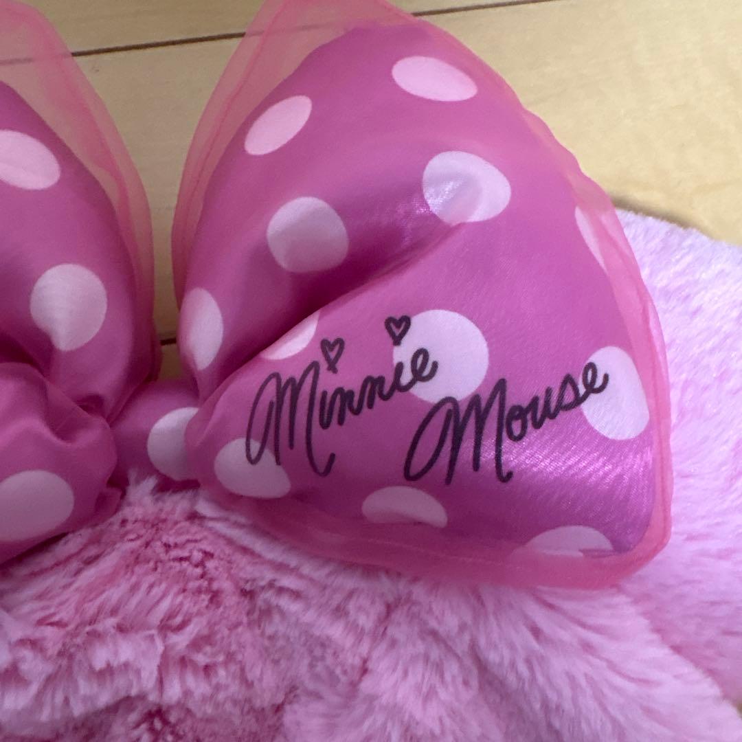 ミニーマウス ドット柄リボン帽子