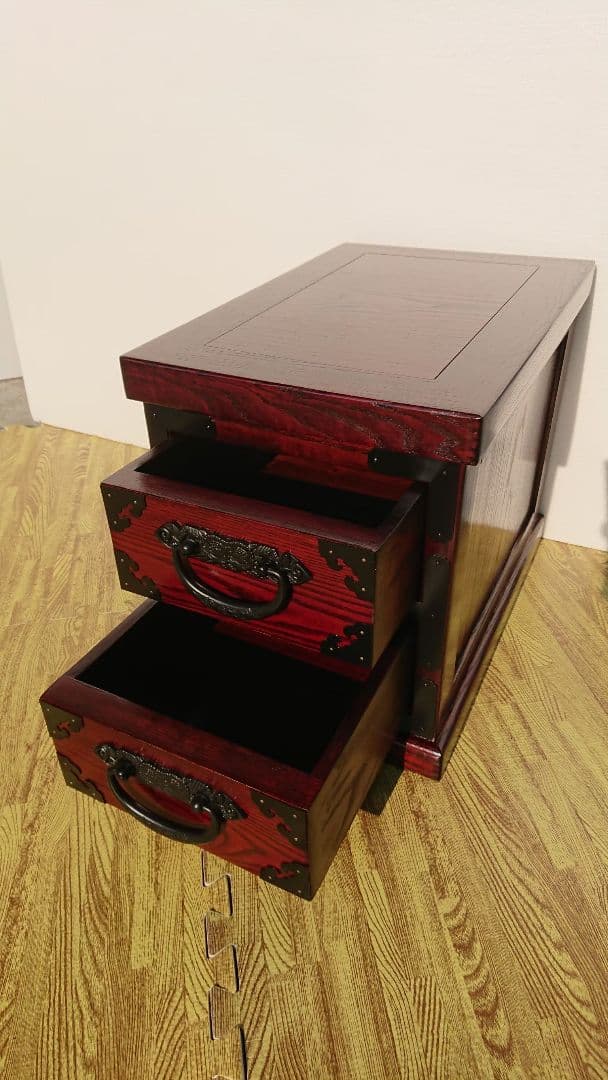 激安、送料無料❗欅(けやき)2段チェスト(黒色)民芸ダンス、唐木家具、高級家具