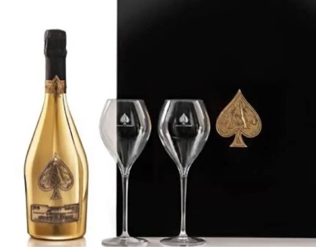 アルマンド　ドゥ　フルート　ゴールド　グラスセット専用袋つき