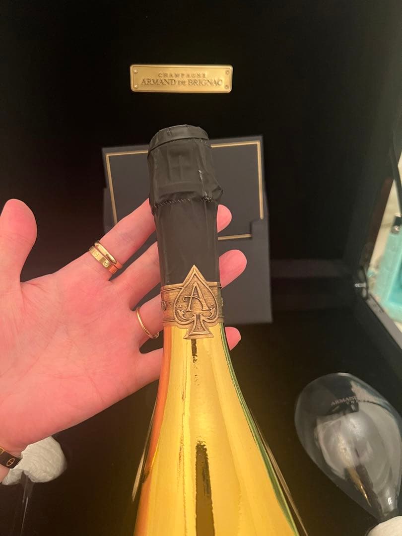 アルマンド　ドゥ　フルート　ゴールド　グラスセット専用袋つき