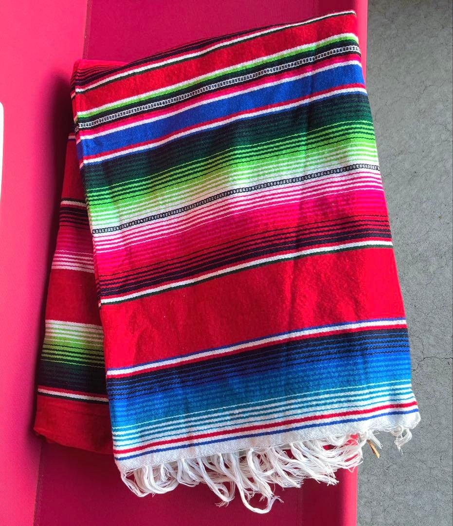 新品　MEXICICAN SARAPE RUG メキシカンラグ　red